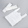 thumbnail image 3 of OUSITAID 100pcs White Food Grade Plastic Bag with Handle Food Packaging Bag for Supermarket Store Grocery (20*30), 3 of 6