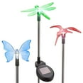 thumbnail image 4 of Haidf Solar Garden Lights, 1 Pack Solar Butterfly Lights Decoration Outdoor, Multi-Color Changing LED Waterproof Solar Lights, Solar Garden Stakes for Yard, Lawn, Pathway, and Patio, 30" H, Butterfly, 4 of 5