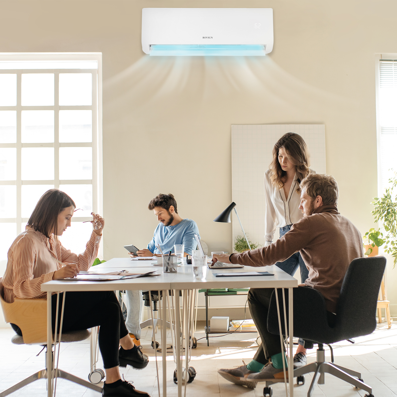VINGLI Wifi Enabled 9,000 BTU Mini Split AC/Heating System with Inverter, 19 SEER 115V Energy Saving Ductless Split-System Air Conditioner with Pre-Charged Condenser, Heat Pump & Installation Kit