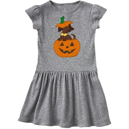 

Inktastic Halloween Dachshund Pumpkin Gift Toddler Girl Dress