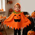 thumbnail image 3 of Krdevn Toddler Boys Girls Halloween Hooded Cloak Cartoon Expression Print Halloween Kid Role Play Fancy Dress Clothes, 3 of 4