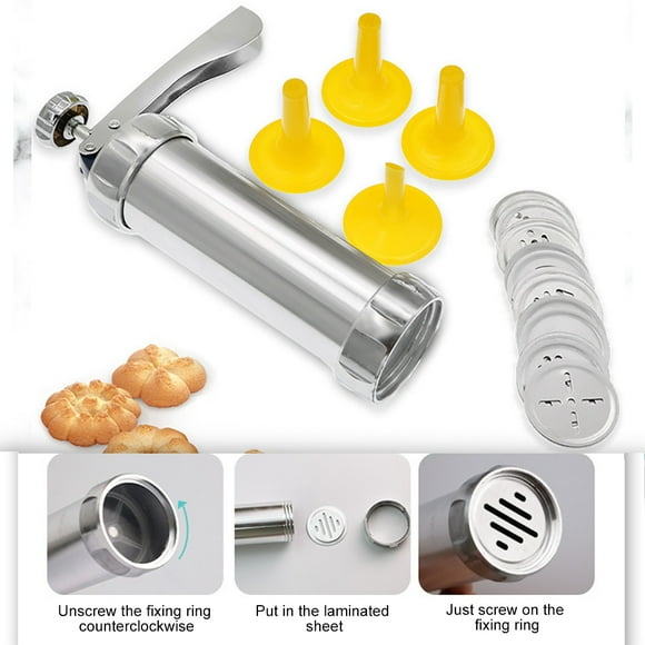 Home Bakery Biscuit Press 240ml Maker Piping Set Fondant Icing Decorating Sugarcraft Tool Making Equipment Kitchen Accessories