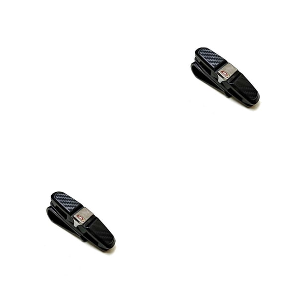 Kenally Soportes para gafas, Clip multifuncional para gafas de sol, colgador práctico, abrazadera de almacenamiento para montura de gafas, doble Negro Carbón 2piezas Kenally CBP366727