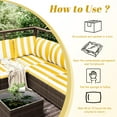 thumbnail image 5 of HONEY HOME 14 Piece Patio Sectional Cushions Relacement, 4" Outdoor Furniture Couch Cushion Fits 6-Seat Rattan Conversation Set, Waterproof, Fade-Resist, 5 of 7
