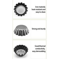 10Pcs Premium Carbon Steel Tart Tins: Sturdy,Effortless Release & Even Baking! YIWEI