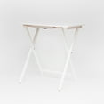 thumbnail image 2 of Mainstays XL Oversized Folding Tray Table Set with Storage Rack, White, 4-Pack, 2 of 17