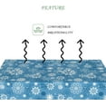thumbnail image 4 of 60x84 Inch Christmas Theme Rectangle Tablecloth Winter Snowflakes Blue White Table Cloth Washable Durable Table Cover for Kitchen Dining Home Banquet Xmas Party Decor, 4 of 7