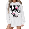 thumbnail image 2 of SIYUDAN Halloween Sweatshirt for Women Vintage Graphic Skeleton Sweatshirt Long Sleeve Crewneck White Sweat Shirt Autumn Halloween Clothes for Women M, 2 of 5