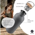 thumbnail image 2 of Shiyou-bouteille d'Eau Non Isolée 32 oz, Bouteille d'Eau en Métal Gris, Bouteille d'Eau en Acier Inoxydable à Paroi Simple, Bouteille d'Eau Réutilisable, Bouteille d'Eau Portable, Bouteille d'Eau Sans BPA 32oz, 2 of 4