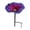 Purple, variant on Multiple Colors Available Metal Flower Ground Stake Hummingbird Feeder & Bath, 9.84 Inch Outdoor Garden Bird Water Feeder for Yard Patio Decor