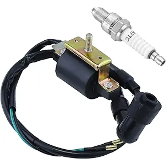 Ignition Coil Spark Plug Set for B3050A, 50cc, 125cc, 70cc, 90cc, 110cc, 3050B, ATV, Quad, Dirt, Bike, Stable Spark, Easy Installation
