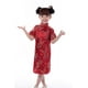 thumbnail image 1 of Vestido de verano, vestido cheongsam para niñas, vestido de actuación para niños, vestido pequeño cheongsam con dragón y fénix, rojo, 1 of 5