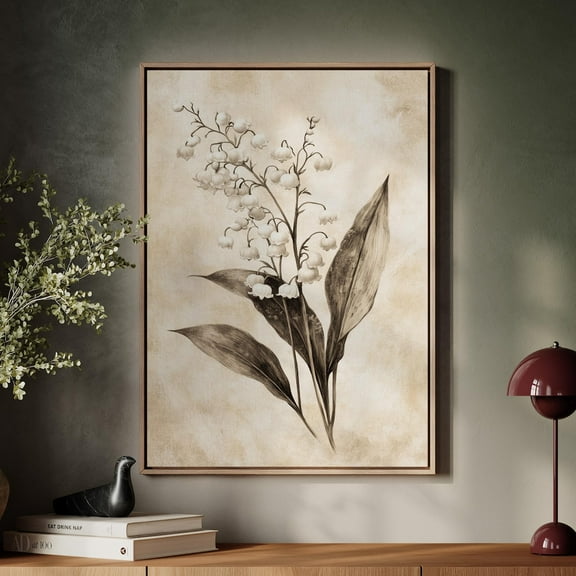 Vintage Lily Of The Valley Botanical Print – Elegant Floral Wall Art For Cottagecore, Farmhouse, And Rustic Decor Wall Art, Modern Wall Decor, 8x12 UNFRAMED
