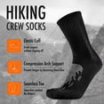 thumbnail image 4 of JSPA Brand Men Women Soft Warm Merino Wool Blend Hunting Hiking Socks 4 Pack, Large, Black, 4 of 6