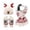 White, variant on HNMKIU Kids Themed Knitted Deer Winter Scarf Hat Set Cozy Outdoor Accessory Warm Animal Design White - One Size