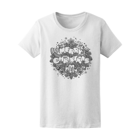 Christmas Composition Sketch Tee Women's -Image by Shutterstock