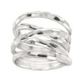 thumbnail image 1 of Silpada Bague en Argent Sterling avec Bande Texturée Superposée 'Emballée', Taille 6, Taille 6, 1 of 4