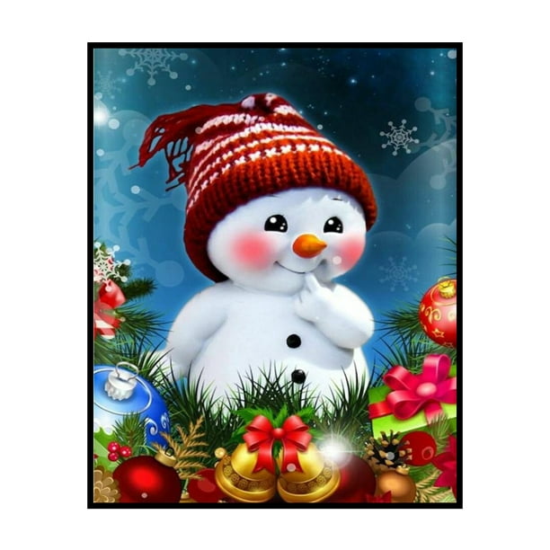 Bordado completo muñeco de nieve 3 hilos 11CT impreso punto de cruz algodón DIY Kit Decoración Likrtyny decoración de arte