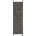thumbnail image 5 of SAFAVIEH Montauk Bijar Jace Solid Soft Braided Cotton Runner Rug, Beige/Black, 2'3" x 7', 5 of 8