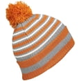 thumbnail image 4 of Holloway Sportswear OS Spirit Pom Beanie Texas Orange/Heather Grey/White 223815, 4 of 5