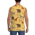 thumbnail image 4 of Lsque Cute Animals Print Men's Cotton Blend Sleeveless Muscle Shirts (S-3XL)- Moisture Wicking, Odor Protection, UPF 30+,XX-Large, 4 of 8