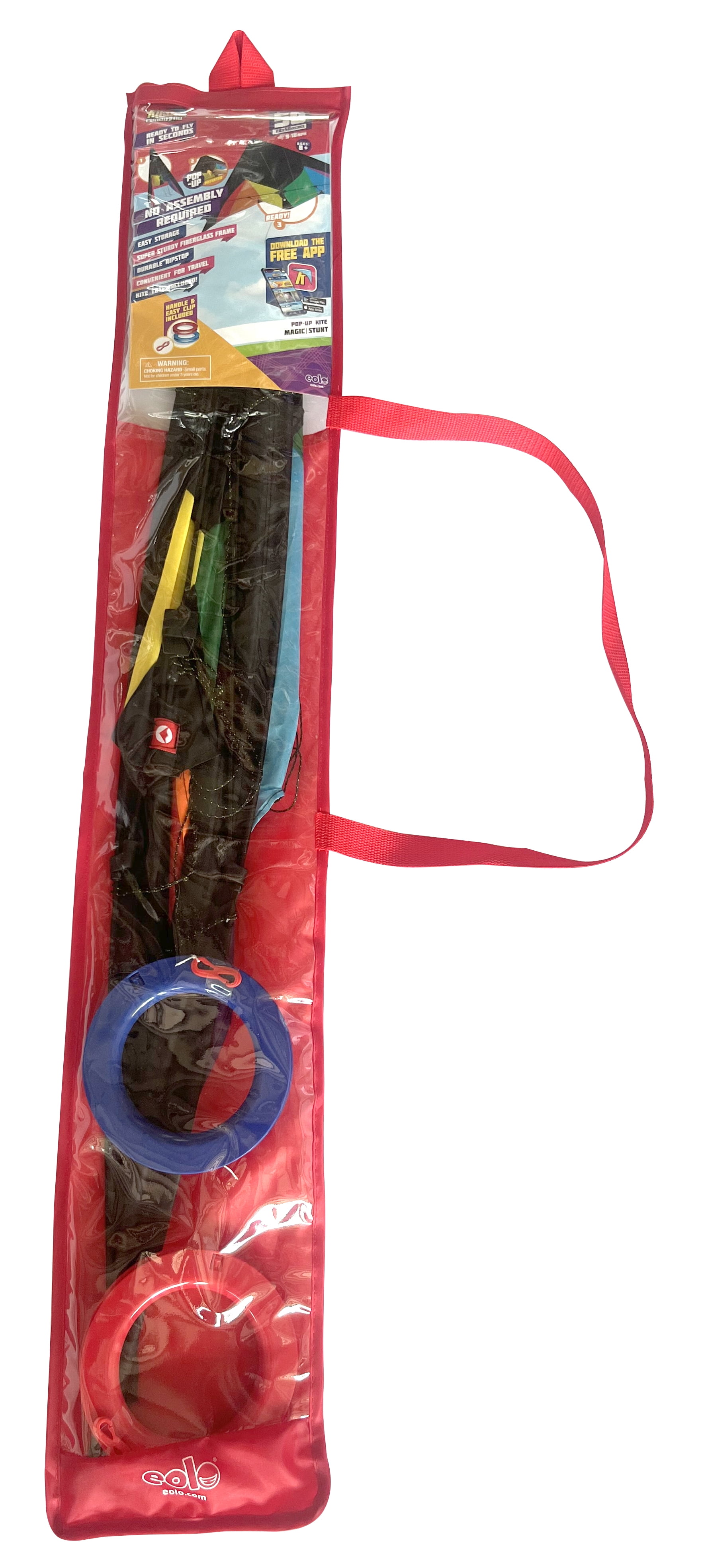 EOLO KITES Ready2Fly 45" Pop Up Stunt Kite, Green. Reusable Tote Included! Children Ages 8+