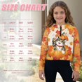 thumbnail image 7 of Xixirimido Cat Pumpkin Maple Leaf Pattern Kids Hoodies for Girls Half Zip Hoodie Sweatshirt 3D Graphic Long Sleeve Pullover Crop Tops with Pocket for Fall Winter Size 5-6, 7 of 7