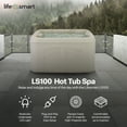 thumbnail image 2 of LifeSmart 4-Person 13-Jet Plug & Play Square Hot Tub with Thermal Cover, Sand, 2 of 12