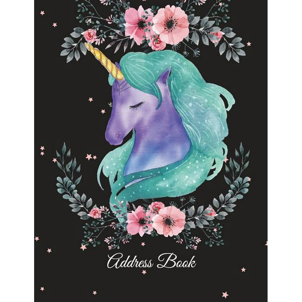 address book sweet dream unicorn address book with tabs book large