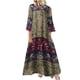 thumbnail image 1 of Vestido de manga tres cuartos con cuello redondo y estampado retro informal a la moda para mujer Fridja  NMB1664, 1 of 1