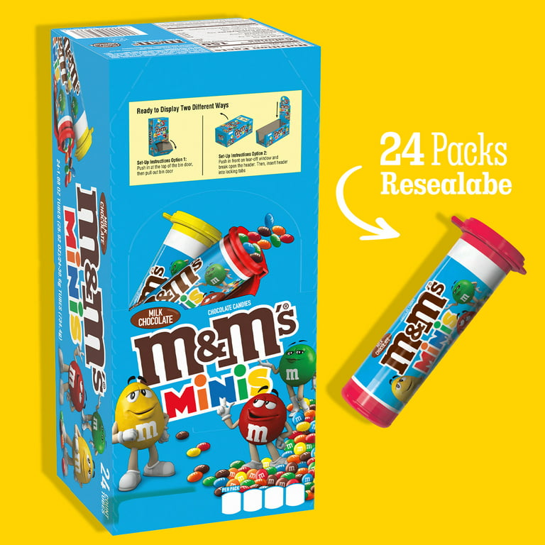 1.08 oz M&M's® Milk Chocolate Mini's Tube Labels