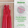thumbnail image 4 of Plastic Clothes Hangers (20, 40, & 60 Packs) Heavy Duty Durable Coat and Clothes Hangers | Vibrant Color Hangers | Lightweight Space Saving Laundry Hangers (60 Pack - Pink), 4 of 5