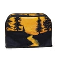 thumbnail image 2 of Yiaed Sunset River Pine Trees Print Two Slice Bread Machine Cover, Universal Size Kitchen Appliance Cover for Bread Machine,Bread Machine Cover, 2 of 7
