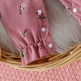 thumbnail image 5 of HWJAD Newborn Baby Girl Clothes Fall Winter Floral Onesie Long Sleeve Romper Infant Jumpsuit Cute Bow Outfits, 5 of 9