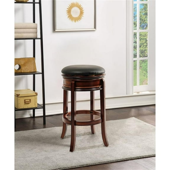 Boraam Magellan Swivel Backless Bar Stool - Brandy