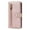 Rosegold, variant on ELEHOLD Luxury Wallet Case for iPhone 12 Pro /iPhone 12 (6.1") Card Slots Zipper Purse Stand Function with Crossbody Strap Wrist Strap PU Leather Shockproof Case for iPhone 12 Pro / 12,Rosegold