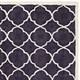 thumbnail image 3 of SAFAVIEH Chatham Collection 7' x 7' Square Purple / Ivory CHT821B Handmade Geometric Premium Wool Area Rug, 3 of 5