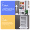 thumbnail image 4 of BRIGHTFUFU Micro Mini Bookshelf White Wooden 1Pack, 4 of 8