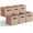 Dusty Pink-6 Pack, variant on Cube Storage Bins, 11 Inch Cube Storage Organizer with PU Handle, Fabric Storage Bins, Storage Cubes for Shelves, Closet, Khaki, 6-Pack