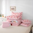 thumbnail image 6 of Manfei Cute Animals 7-Piece Twin Bedding,Farmhouse Christmas Candy Cane Bedding Comforter Set,Pink Reversible, 6 of 7