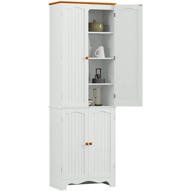 Homefort 72 Kitchen Pantry Cabinet, Traditional Freestanding