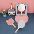 thumbnail image 4 of YAOMOBB Small Mirror Creative Makeup Mirror Compact Wooden Handle Design, 4 of 6