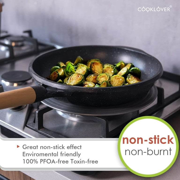 Set Nonstick 100% PFOA Free Induction Pots and Pans Set with