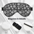 thumbnail image 4 of Goofa simple white Snowflake Printed Sleep Eye Mask for Men Women, Zero Eye Pressure Sleeping Mask, Light Blocking Night Blindfold, Soft Eye Shade Cover, 4 of 7