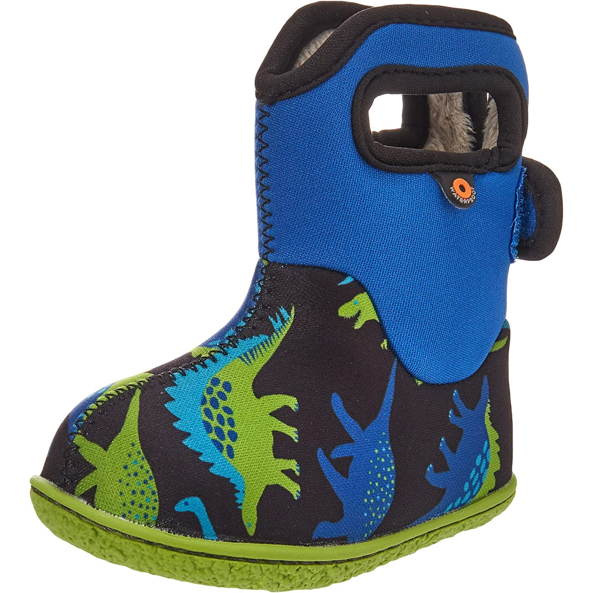 Bogs Baby Bogs Waterproof Insulated Toddler Kids Rain Boots for Boys and Girls Infant 0 12 Months 4 Infant Dino Electric Blue Multi