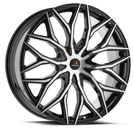 Cavallo CLV-37 22x9.5 Blank 5x/6x +18 Cb 78.1 Gloss Black & Machined
