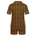 thumbnail image 4 of Yufatyle Valentines Day Pajama Set for Women, Short Sleeve Button Down Loungewear 2 Piece PJ Set Heart Print Shorts Set Orange XXL, 4 of 6