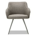thumbnail image 2 of Alera ALECS4351 23.8 in. x 24.6 in. x 30.1 in. Captain Series Guest Chair - Gray Tweed Seat, Gray Tweed Back, Chrome Base, 2 of 4