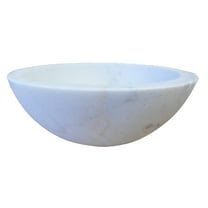 Eden Bath Small Bowl Honed Marble Circular Vessel Bathroom Sink