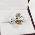 thumbnail image 5 of Natural Citrine Ring, Rough Citrine Gemstone Ring, November Birthstone, Wire Ring, 925 Sterling Silver, Womens Ring, Christmas, Thanksgiving, Handmade, Statement Jewelry, Rough Gemstone Jewelry, 5 of 6